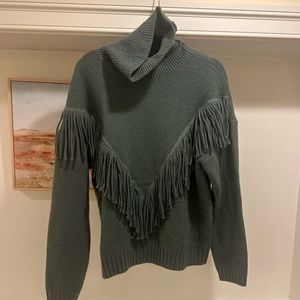 VICI turtle neck sweater with fringe. Never worn